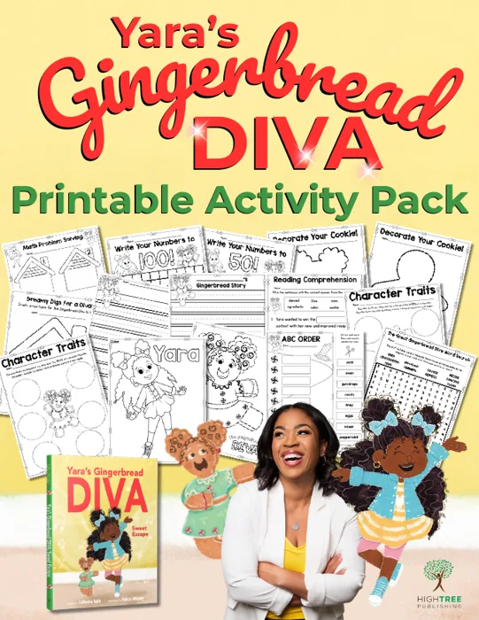 Cover of the Yara's Gingerbread Diva Printable Activity Pack